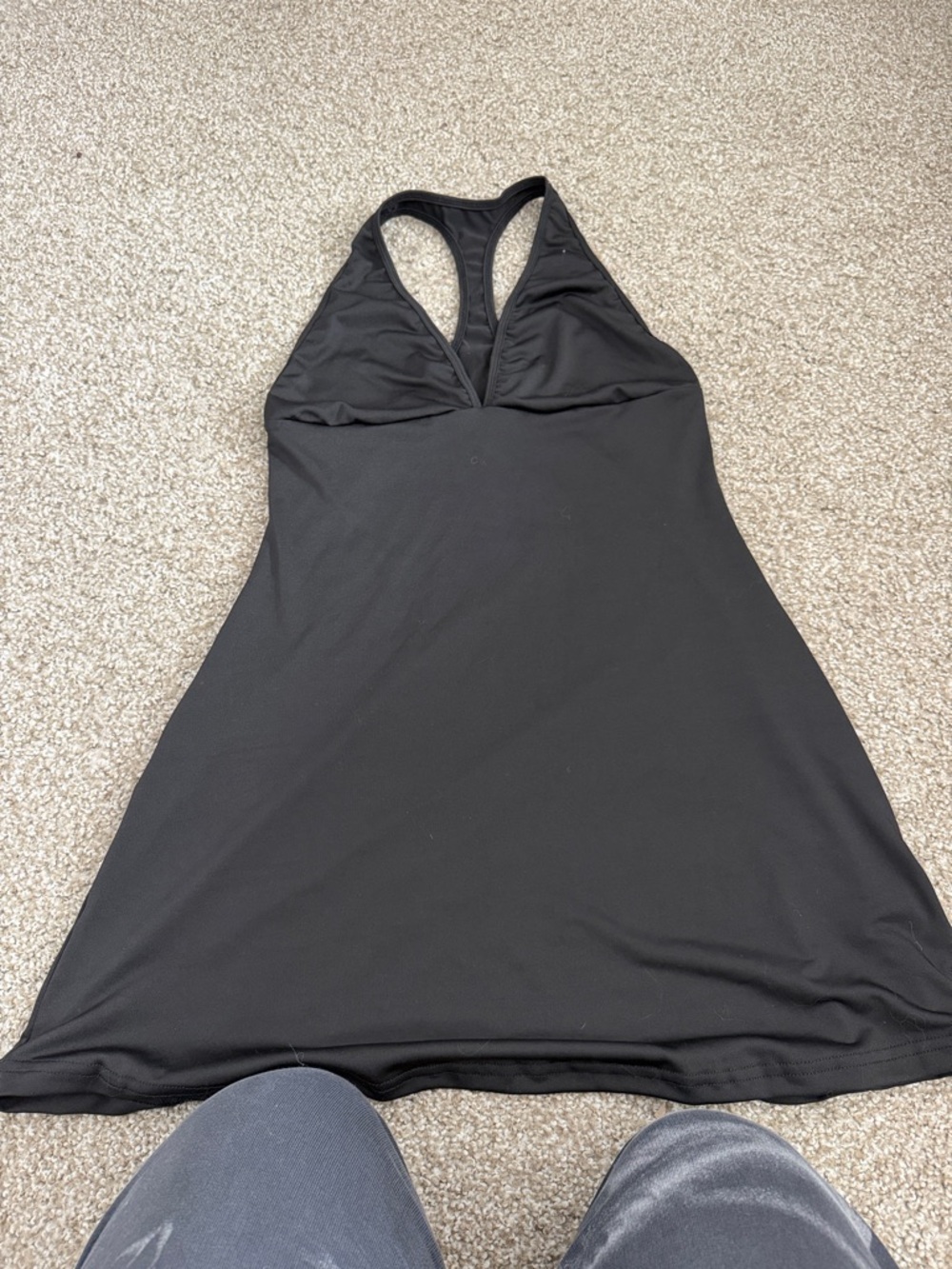 Black Racerback Swim Dress